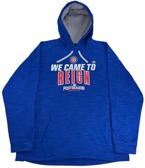 Chicago Cubs Majestic Authentic Collection MLB Mens Hoodie Postseason Sweatshirt